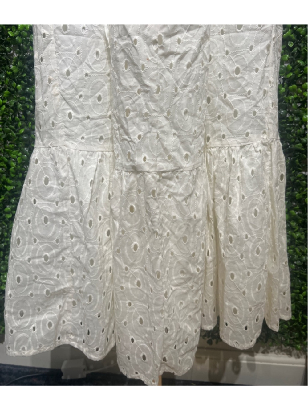 Women's ASOS White Eyelet Puff Sleeve Lace-Up Back Maxi Dress Size 4 Summer Day - Picture 10 of 10